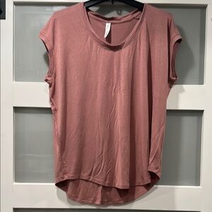Athleta Pink Relaxed Asymmetrical T-Shirt